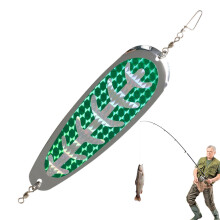 Metal Spoon Lure Realistic Fishing Spoon Bait Catfishing Hard Lures Blood Groove Durable Sea Bass Trout Model 2