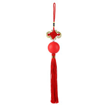 Quasten aus Terylen-Material, inspiriert von chinesischen Knoten, weich und langlebig, handgefertigte Quasten mit Perlendesign für die