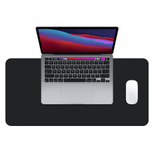 Large AntiSlip Leather Mouse Pad for Office, 120x60cm Waterproof Gaming Keyboard Mat (Black, 80x40cm)