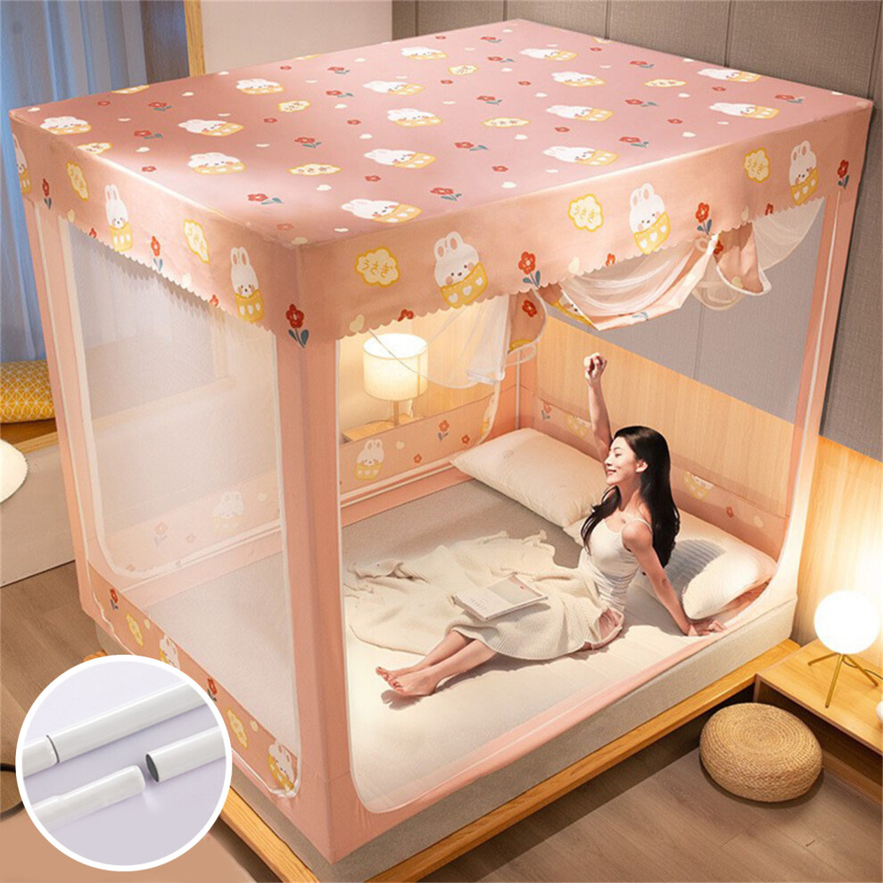 Bed Canopy Privacy Curtain Dormitory Bunk Bed Net Folding Design For Easy Carrying And Storage Durable Polyester Mosquito Netting Blackout Bed Curtain