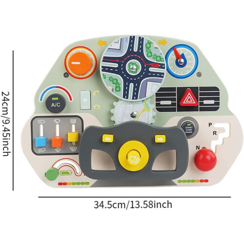 Steering Wheel Play and Learning Board for Toddlers 1