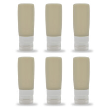 Auslaufsichere Reisebehälter, tragbare Silikonflaschen für Shampoo und Spülung, sicheres BPA-freies Material, Weithalsdesign für einfaches