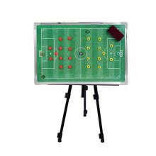 Football Tactics Board Leather Magnetic Portable Coaching Board Foldable Tactical Folder With Pen And Eraser