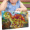 Dinosaurier-Puzzle aus Holz, Alphabet- und 4