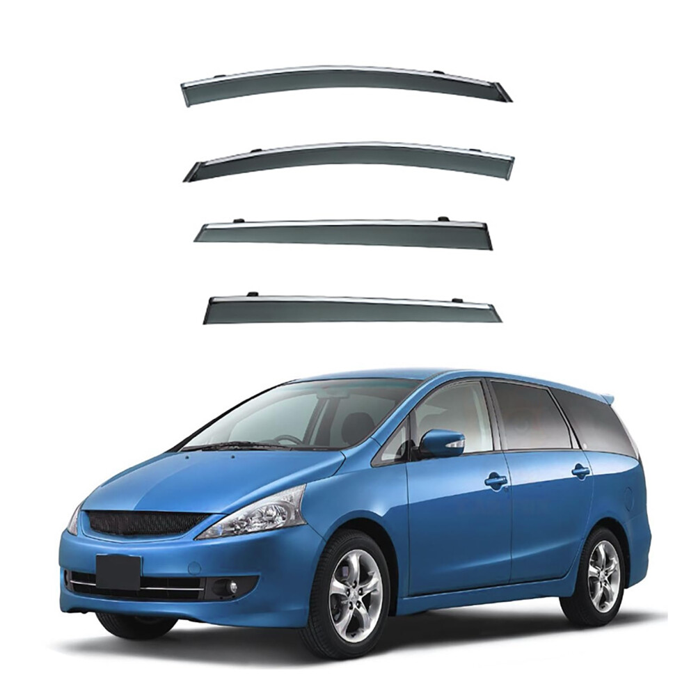 Window Visors Rain Guards For Mitsubishi Grandis 20032011, Rain Protection And Enhanced Airflow 9119770151933