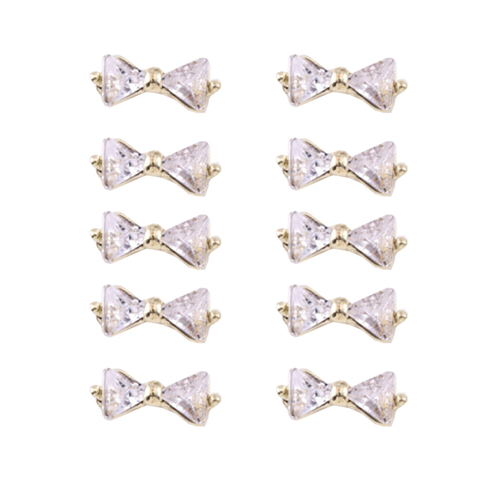 10Pcs 3D Bows Nail Art Charms Rhinestones Bows Charms-1425