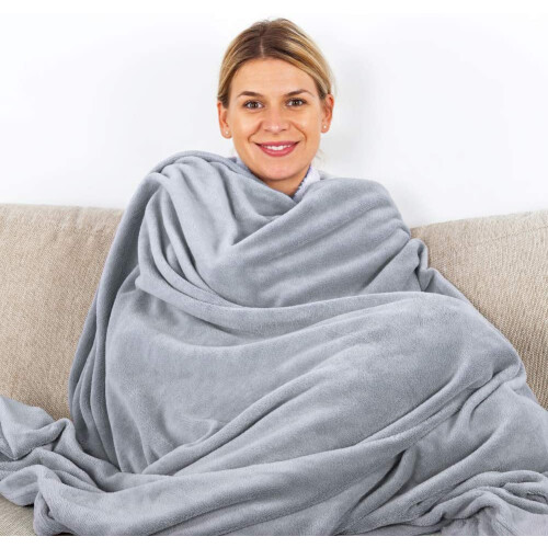 Κουβέρτα καναπέ από μικροΐνες fleece με σχέδιο διπλής όψης για εσωτερική και 2