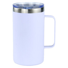 Isolierter Kaffeebecher mit pulverbeschichteter Oberfläche, Vakuumbecher aus Edelstahl für heiße und kalte Getränke