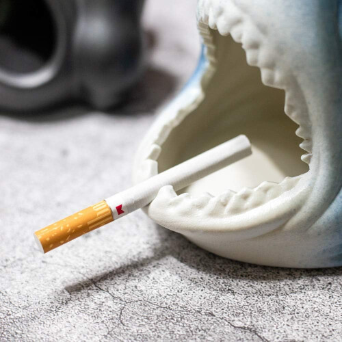 Κομψό σταχτοδοχείο με σχέδιο Shark, αντιανεμικό σταχτοδοχείο πούρων, επιτραπέζιο 2