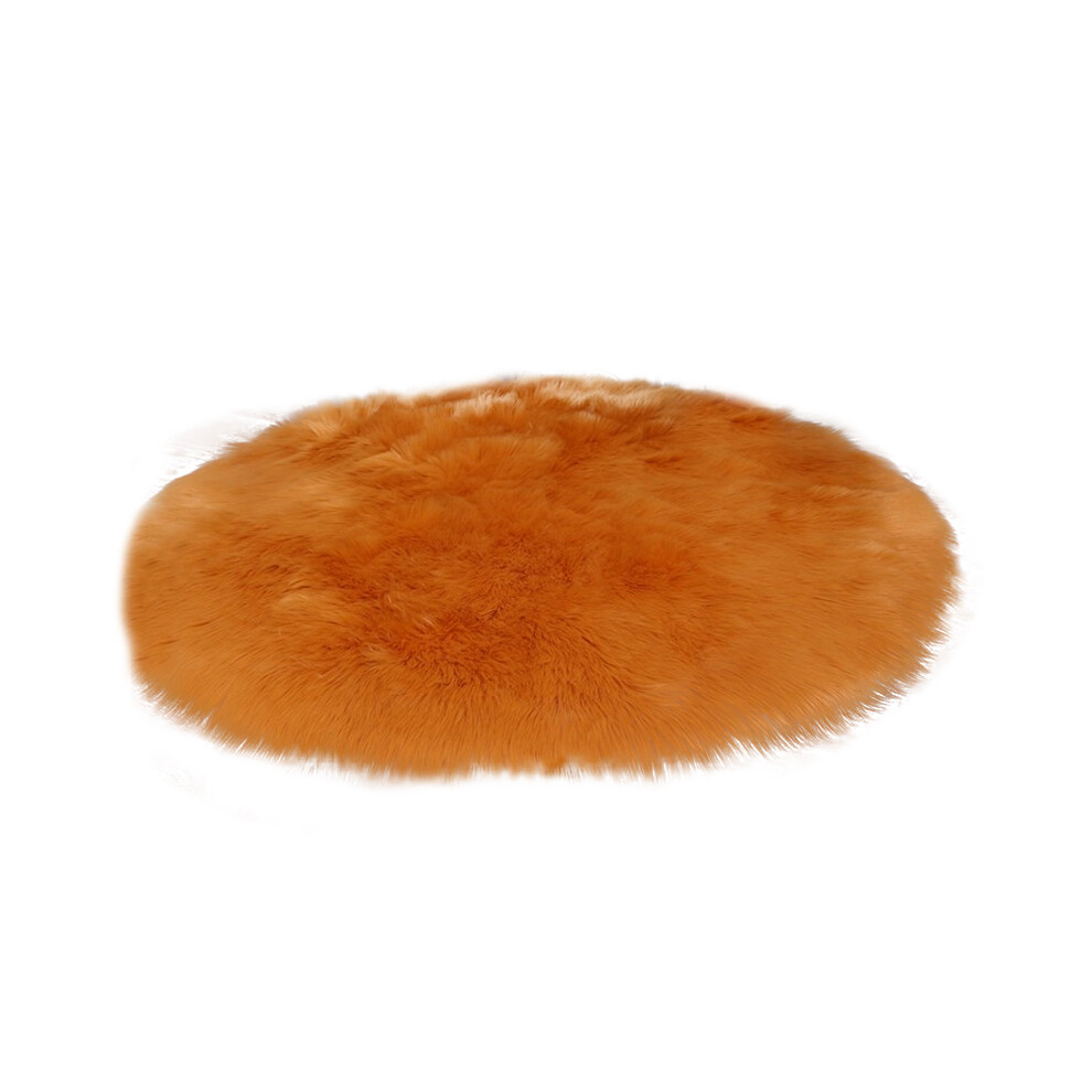 Easy Clean And Care Super Soft Fluffy Plush Area Rug For Nursery, Faux Fur Sheepskin Rug Maintains Freshness Effortlessly (3X3 Ft Rotund)