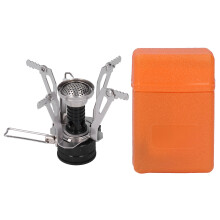 Réchaud de camping portable, réchaud de randonnée, résistant au vent, support stable, allumage piézoélectrique, vanne de contrôle réglable,