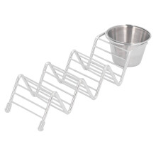 Tacoholder i rustfritt stål, oppvaskmaskinsikker justerbar tacohylle med rund kantdesign, solid og slitesterk multifunksjonell matholder for ovn