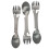 Ελαφρύ ανοξείδωτο ατσάλι Spork πολλαπλών λειτουργιών πιρούνι κουτάλι με ανοιχτήρι 3