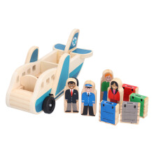 Kleinkinder Holz Flugzeug Spielset Air Passagier