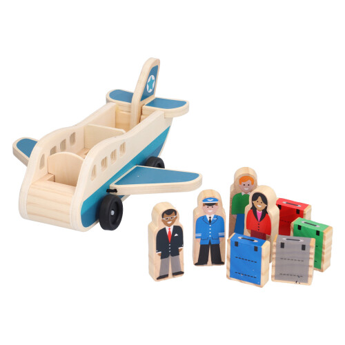 Kleinkinder Holz Flugzeug Spielset Air Passagier 1