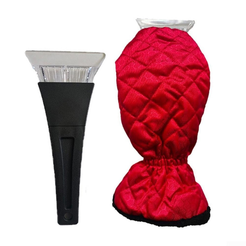 Solution For Winter Driving Insulated Gloves And Effective Ice Remover (Red) Rot Red 9119770153012
