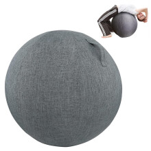 Coprisedia in lino con palla da ginnastica, 65 cm, design elegante e facile da usare, rimovibile per una comoda manutenzione, superficie antiscivolo