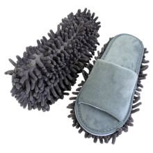 Ultrafin chenillefiber, komfortabel for hjemmebruk med superabsorberende gulvrengjøringsmopptøfler, ultramyke korte plysj-gjenbrukbare moppesokker