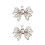 Secures Fit Bowknot Shape Shoe Accessories-M782 silver shoe cli 1