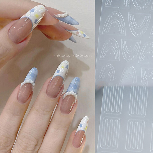 Easy Application Nail Stickers Nail Stencils Decals Quick-H421 2