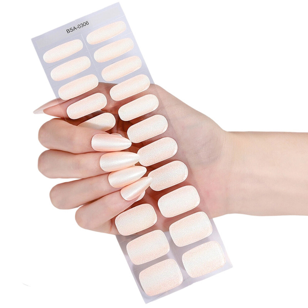 22pcs Gel Nail Art Stickers Without Lamp Curing Long-BSA0306