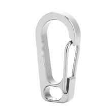 Llavero de titanio resistente y duradero, mosquetón EDC multifuncional con diseño de enganche rápido para un uso cómodo en actividades al aire