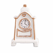 1:12 puppenhaus Weiß Tisch Uhr Exquisite Miniatur