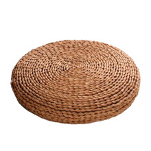 Alfombra de paja para suelo, mueble de meditación, cojín redondo artesanal de paja cosechada de forma sostenible y ecológica, cojín de asiento