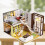 Holz Handwerk Miniatur Puppenhaus Kit Einfache 11