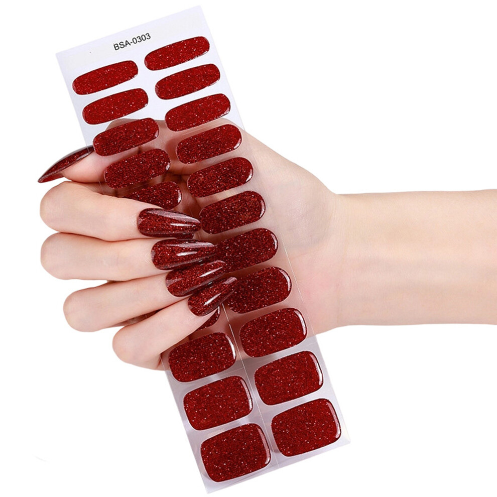 Light 1Set Not Need Curing Gel Nail Stickers Easy To-Bsa0303