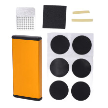 Kit de réparation de pneus de vélo nomade, réparation de chambre à air multifonctionnelle avec rustines pré-encollées, étui de rangement