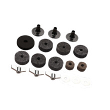 18 x Cymbal and Washer Replacement Parts with Wing Nuts, HiHat Clutch Felts, Cymbal Stand Felts, Cymbal Covers for Drum Kit