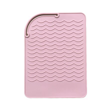 Silicone Heat Resistant Mat For Hair Styling Tools, Durable Heatproof Cushion, AntiSlip Organizer Sheet, Pink 2024