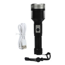 Lanterna tática LED à prova d'água, luz brilhante com longo alcance de observação, recarregável, para iluminação de emergência, portátil,