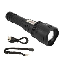 Lanternas táticas magnéticas recarregáveis com luz de trabalho COB, à prova d'água e com zoom telescópico inteligente para emergências ao ar