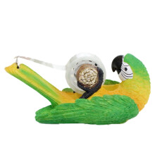Testing the tape dispenser for parrots to dispense the tape.