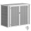 Outsunny Outsunny 4.7 x 2.5FT Lockable Garden Shed, Double Bin Storage Shed, Grey 2