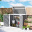 Outsunny Outsunny 4.7 x 2.5FT Lockable Garden Shed, Double Bin Storage Shed, Grey 4