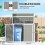 Outsunny Outsunny 4.7 x 2.5FT Lockable Garden Shed, Double Bin Storage Shed, Grey 7