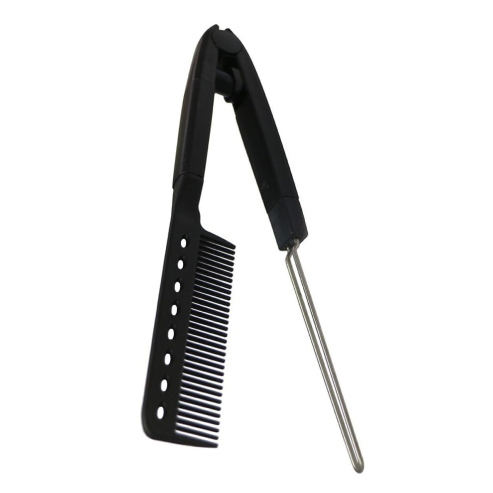 VShaped Hair Straightening Comb Heat Resistant Salon Quality Hair Straightener Brush
