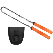 Scie à chaîne de poche pour la survie en extérieur, scie à main portable, lames à dents tranchantes, légère et pliable, durable et robuste,