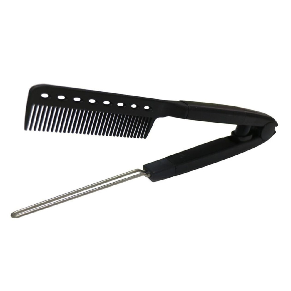 Unisex Vshaped Hair Straightening Comb With Smooth Close Teeth For Thick Wet Hair Styling At Salon Or Home