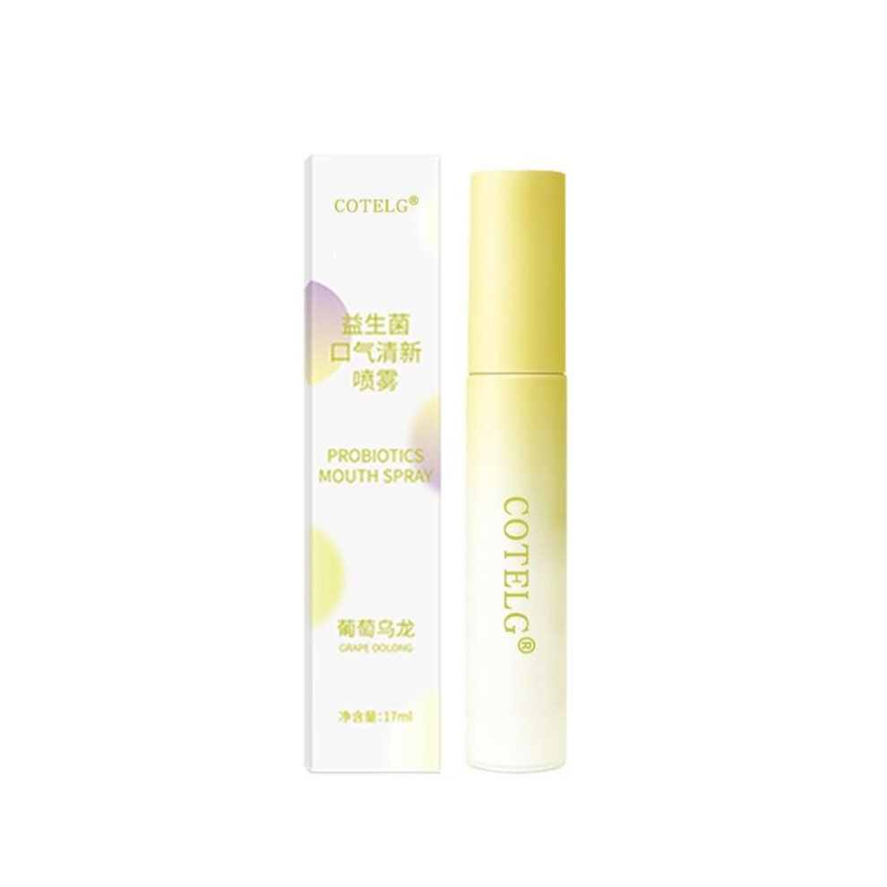 White/Peach Breath Freshener Spray Mint Probiotic Oral Care Alcohol For Bad Breath
