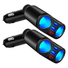 2Pcs Portable Car Power Supply Dual Lighter for Car Use