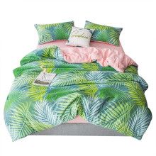 Conjunto de cama sazonal em microfibra para camas de 1,2 m, capa de edredom fácil de cuidar, elegante capa de edredom reversível com estampa