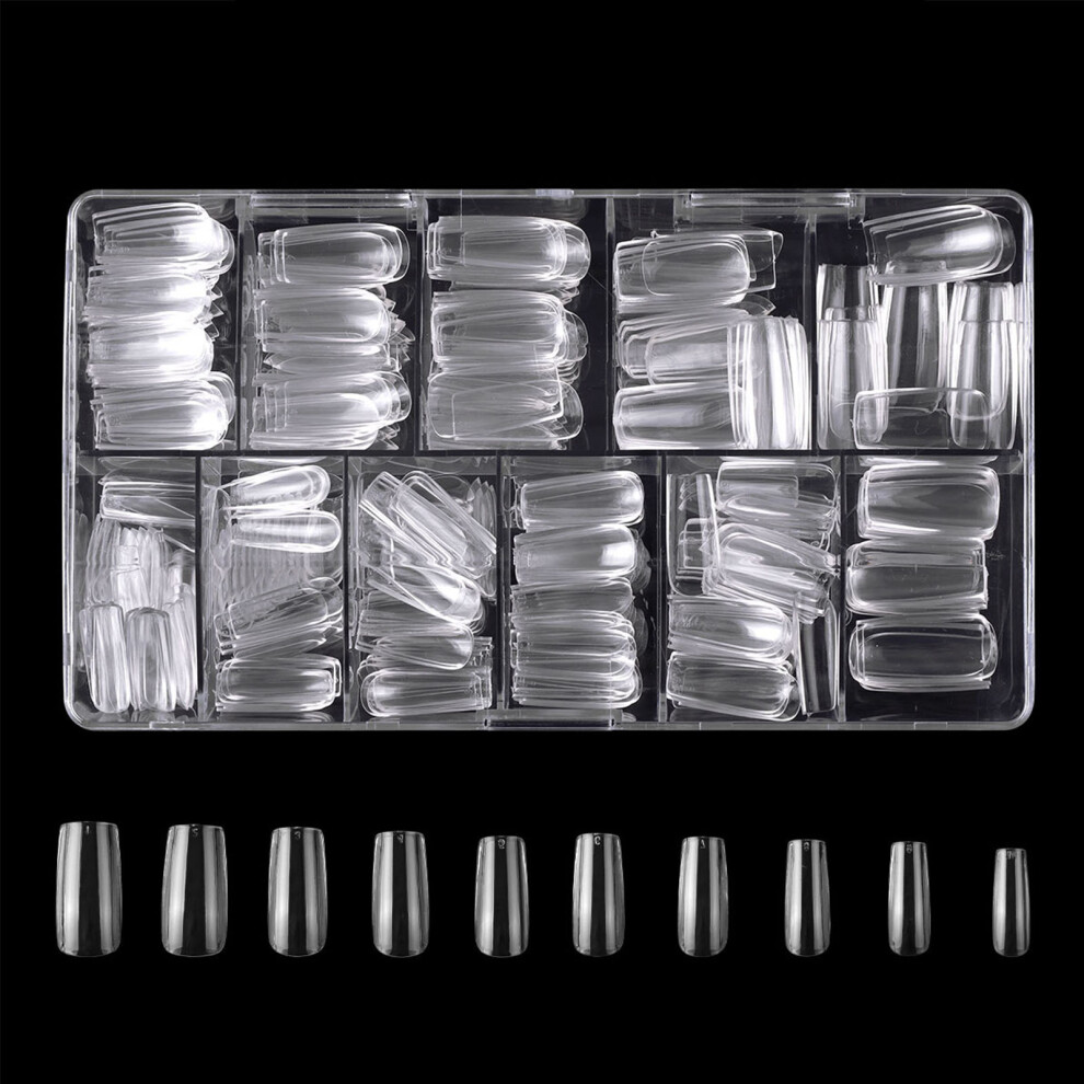 Coffin Nails Tips 500pcs Stiletto Press On Nails-Square