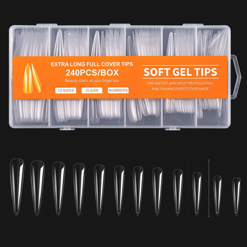 Soft Gel Nail Tips for Soak Off Nail-Stiletto Nail Tips
