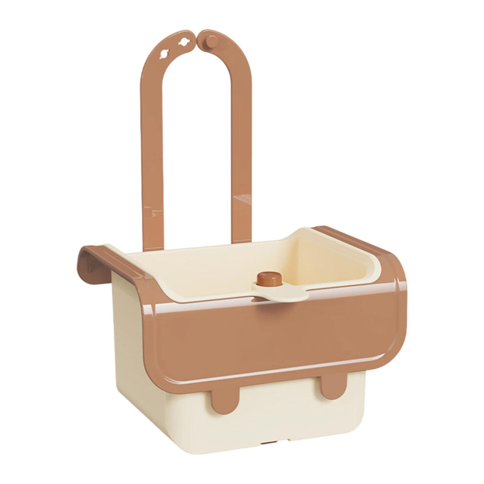 Auto Dump Faucet Mounted Sink Strainer Basket Khaki Hand Release For Food Waste Disposal Space Saving 9001264312749