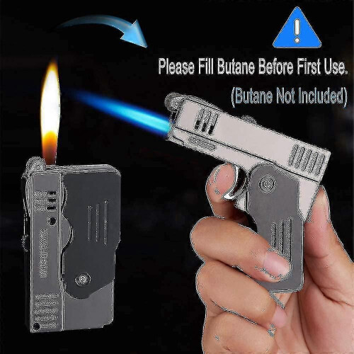 Torch Lighter with Soft/Jet Flame, Refillable Butane, Lockable, Foldable for Tobacco 1