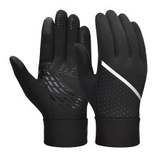 Multifunktionella vinterhandskar för barn, vattenavvisande, pekskärm, varmt fleece, elastiskt material med halkfri handflata, mjukt, kort